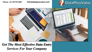 Use Online Data Entry Services For Extended Profits