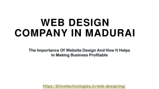 web design  company in Madurai