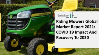 Riding Mowers Market, Industry Trends, Revenue Growth, Key Players Till 2030