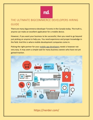 The Ultimate BigCommerce Developers Hiring Guide