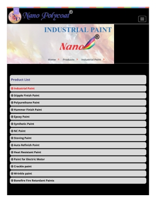 Industrial Paint Manufacturer Price by Nanopolycoat Company