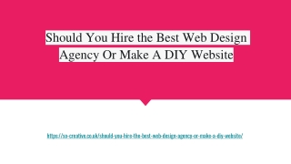 Should You Hire the Best Web Design Agency Or Make A DIY Website
