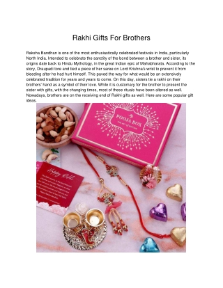 online rakhi gift hampers for brothers