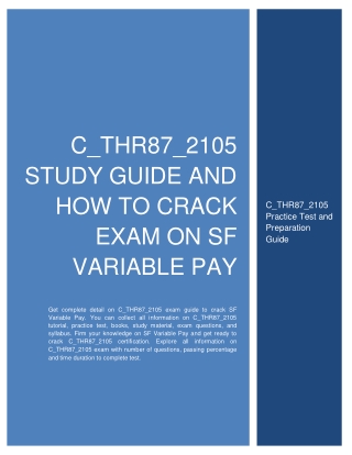 C_THR87_2105 Study Guide and How to Crack Exam on SF Variable Pay