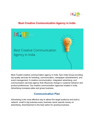 creative communication agency india