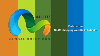 shop from largest online mall in Bahrain ( mallats )