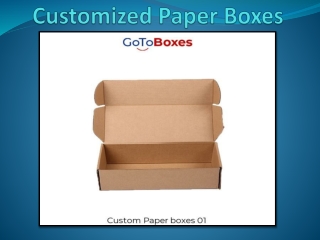 Customized Paper Boxes