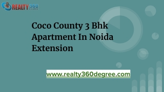 Coco County 3 Bhk Apartment In Noida Extension