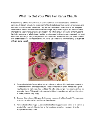 KC-gift for wife on karva chauth