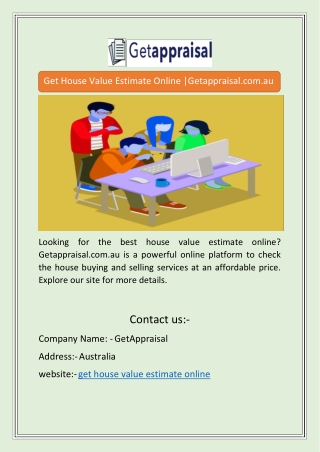 Get House Value Estimate Online |Getappraisal.com.au