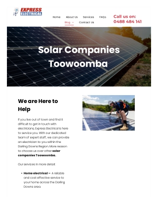 Solar Companies Toowoomba