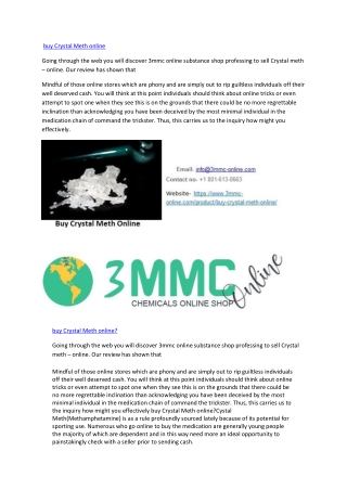Buy Crystal Meth Online