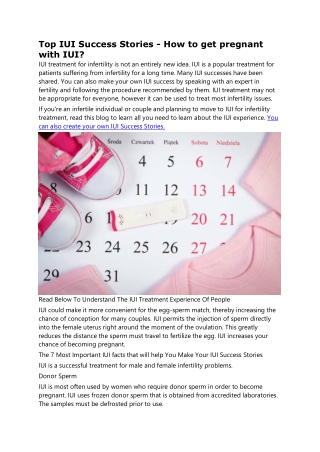 Top IUI Success Stories - How to get pregnant with IUI