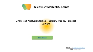 Single-cell Analysis Market PPT