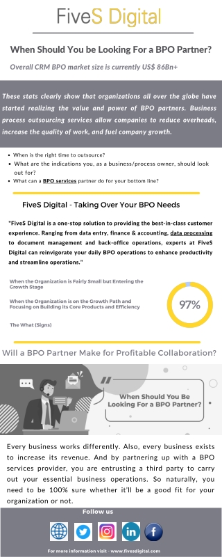 When Should You be Looking For a BPO Partner?