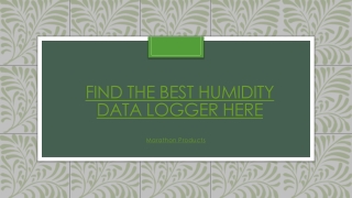 Find the best Humidity Data Logger here at Marathon Products