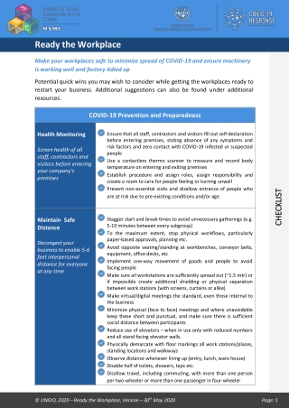 Ready to Improving Workplaces from COVID-19