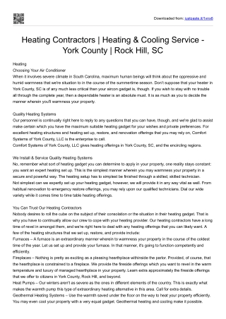 Heating Service | Heating Contractors |  Heating & Cooling Service - York County