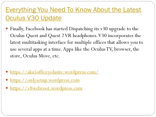 Everything You Need To Know About the Latest Oculus V30 Update