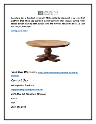 Dining Room Table | Metropolitanfurniture.net