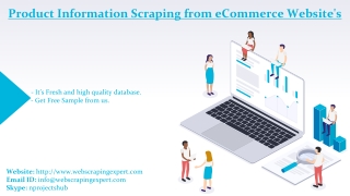 Product Information Scraping from eCommerce Website's