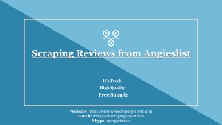 Scraping Reviews from Angieslist