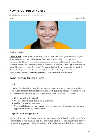 How To Get Rid Of Pores