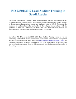 ISO 22301 Certification in Oman