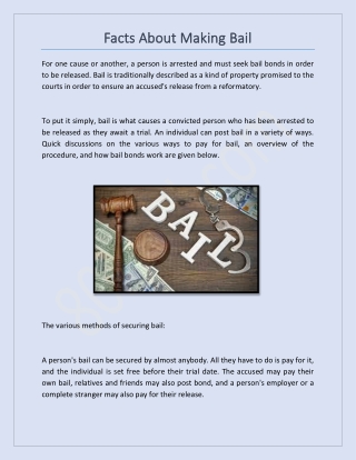 Facts About Making Bail