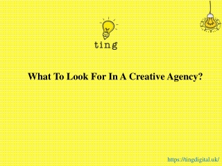 What To Look For In A Creative Agency