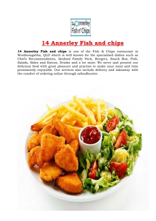 5% Off - 14 Annerley Fish and chips Menu Woolloongabba, QLD