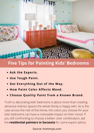 Five Tips for Painting Kids Bedrooms