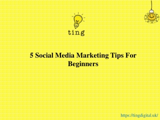 5 Social Media Marketing Tips For Beginners