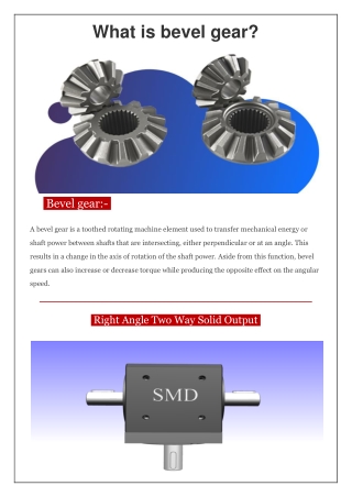 SMD Gearbox |What is bevel gear?