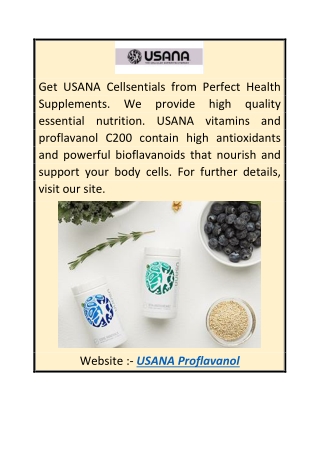 USANA Proflavanol  Perfecthealthsupplements.com
