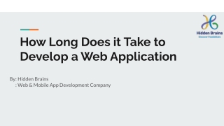How Long Does it Take to Develop a Web Application