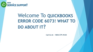 How to resolve QuickBooks Error 6073