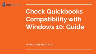 Check Quickbooks Compatibility with Windows 10