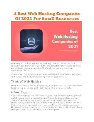Best web hosting for small business reviews