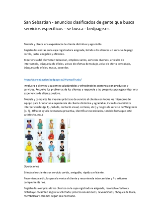 San Sebastian - anuncios clasificados de gente que busca servicios específicos - se busca - bedpage.es-converted