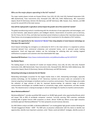 Industrial IoT Market
