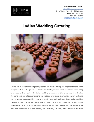 Indian Wedding Catering