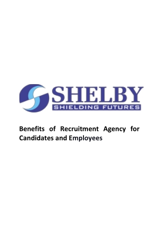 Benefits of Recruitment Agency for Candidates and Employees