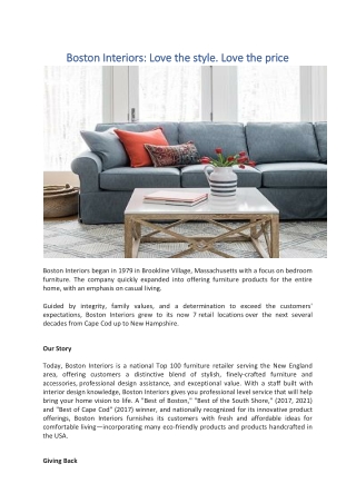 Boston Interiors : Love the style. Love the price