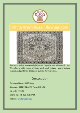 White Wash Rugs | Iluvrugs.com