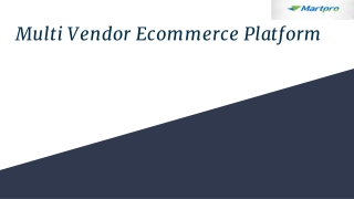 Multi Vendor Ecommerce Platform