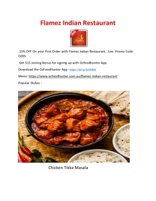 5% OFF - Flamez Indian Restaurant - Keilor East takeaway, VIC