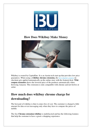 How Does Wikibuy Make Money