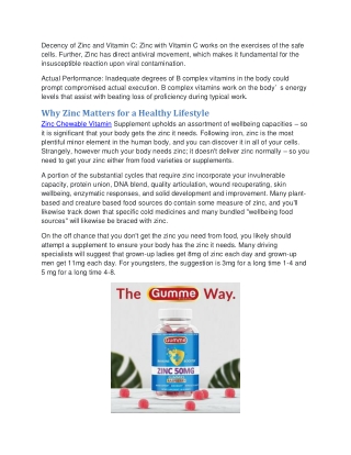 Best Zіnс Chewable Vitamin Supplement.