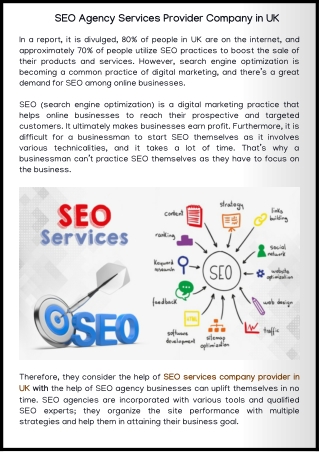 Best Company For SEO Services Provider in UK